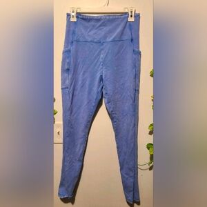 Aerie Offline Large Hi Rise Blue Active Leggings
